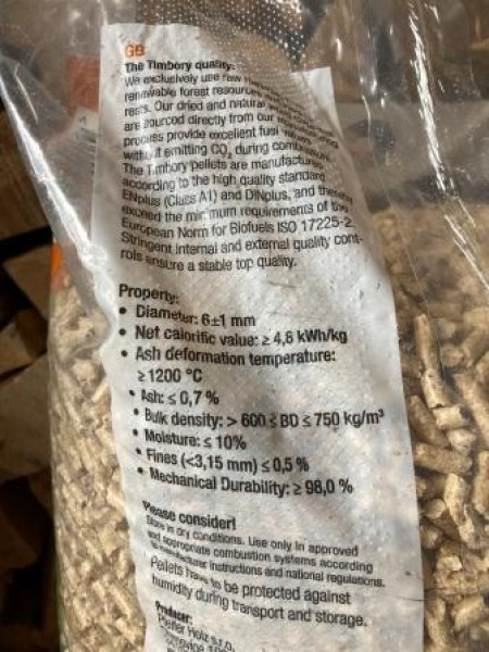 Premium Pellets - Timbory - 15 kg Sack